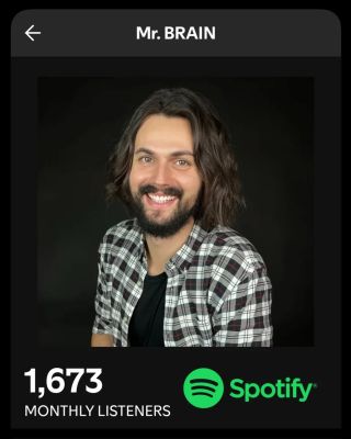 Gratulace k 1 673 posluchačů za posledních 28 dní na Spotify, @mr.brain.music 🥳. #mrbrain #spotifylisteners #spotify...
