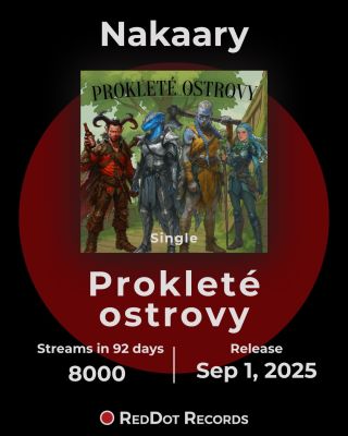 Singl Prokleté ostrovy od Nakaary dosáhl 8000 poslechů! Tak taky poslouchejte.